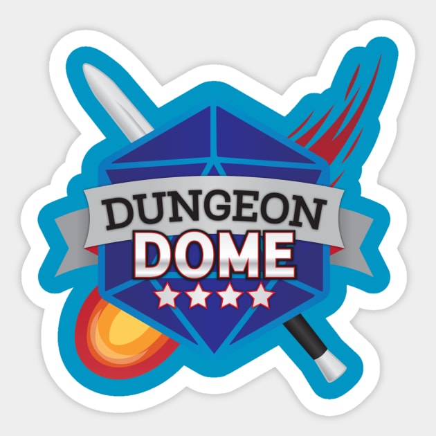 Dungeon Dome Logo Shirt Sticker by One Shot Podcast